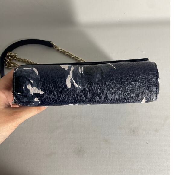 Kate Spade Briar Lane Night Rose Mini Emelyn Crossbody Leather Bag Navy Blue - Picture 6 of 9